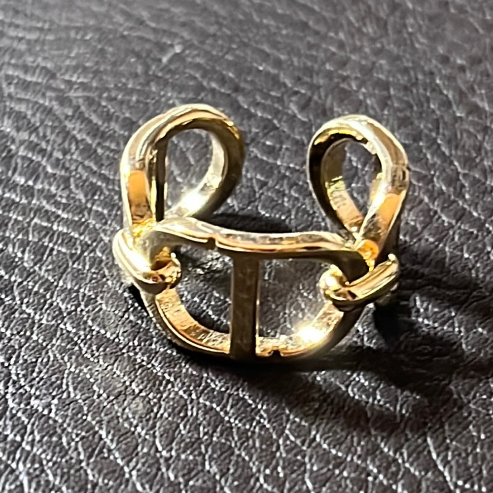 18 K Gold Plated Design Open Ring